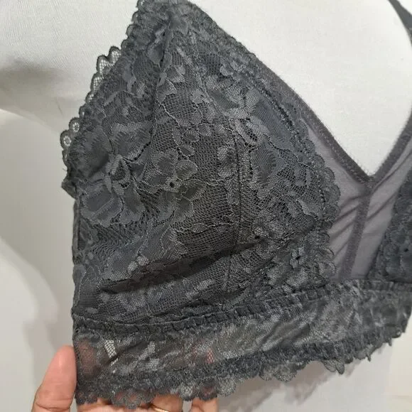 Savage X Fenty Floral Lace Bralette Racerback Pink/ Black Bra 1X NWT - Picture 17 of 17